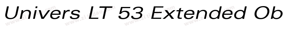 Univers LT 53 Extended Oblique字体转换
